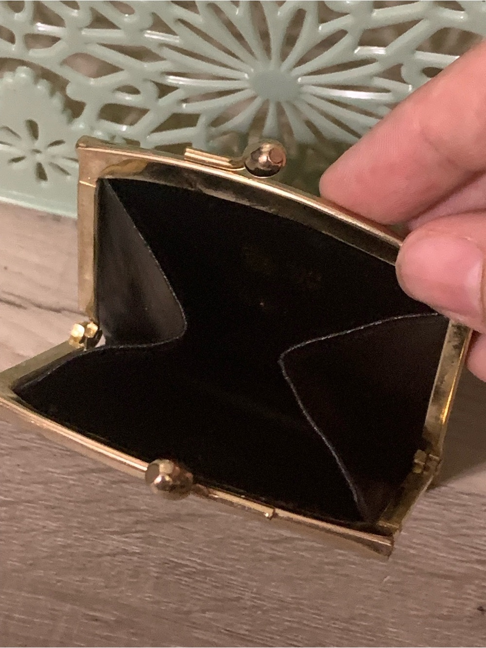 Vintage Italian Degas Ballet Print Kiss-Lock Coin Purse in Cream and Gold HTF - Picture 3 of 5